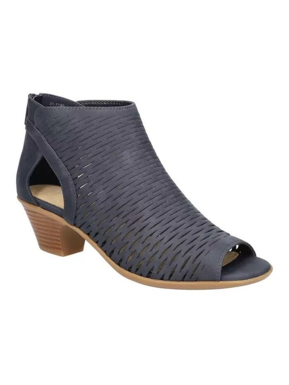 Easy Street Sunrise Block Heel Sandals 9 wide Navy MSRP $80